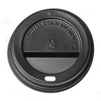 Deksel zwart (PS) voor koffiebeker ⌀80mm/8oz - 1.000 st.